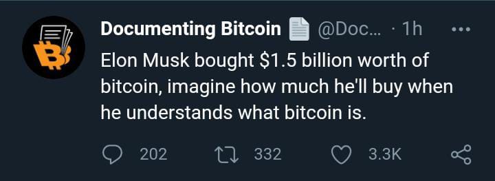 Bitcoin tweet